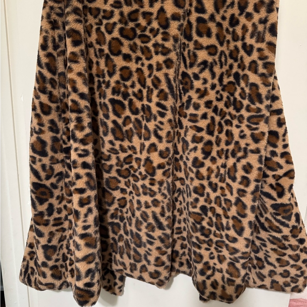 Leopard Print Faux Fur Coat - Picture 2 of 2